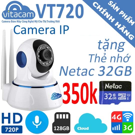 CAMERA WIFI THÔNG MINH VITACAM  - 1.0MPX - 720P
